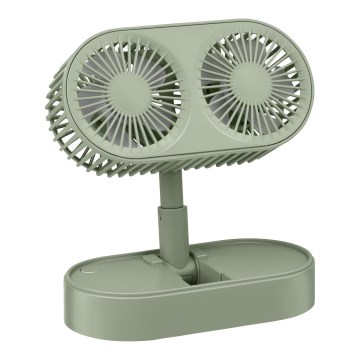 Ventilateur de bureau rechargeable 3,7 V 1200 mAh vert