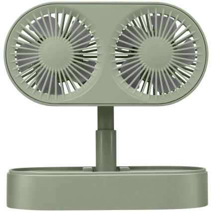 Ventilateur de bureau rechargeable 3,7 V 1200 mAh vert