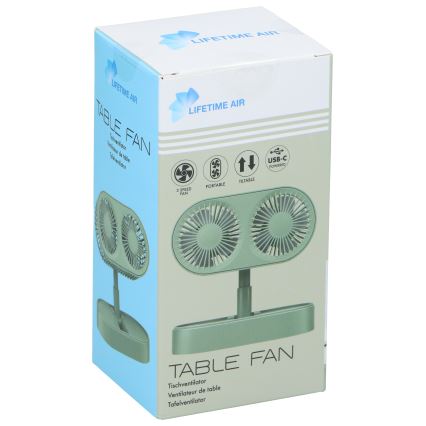 Ventilateur de bureau rechargeable 3,7 V 1200 mAh vert