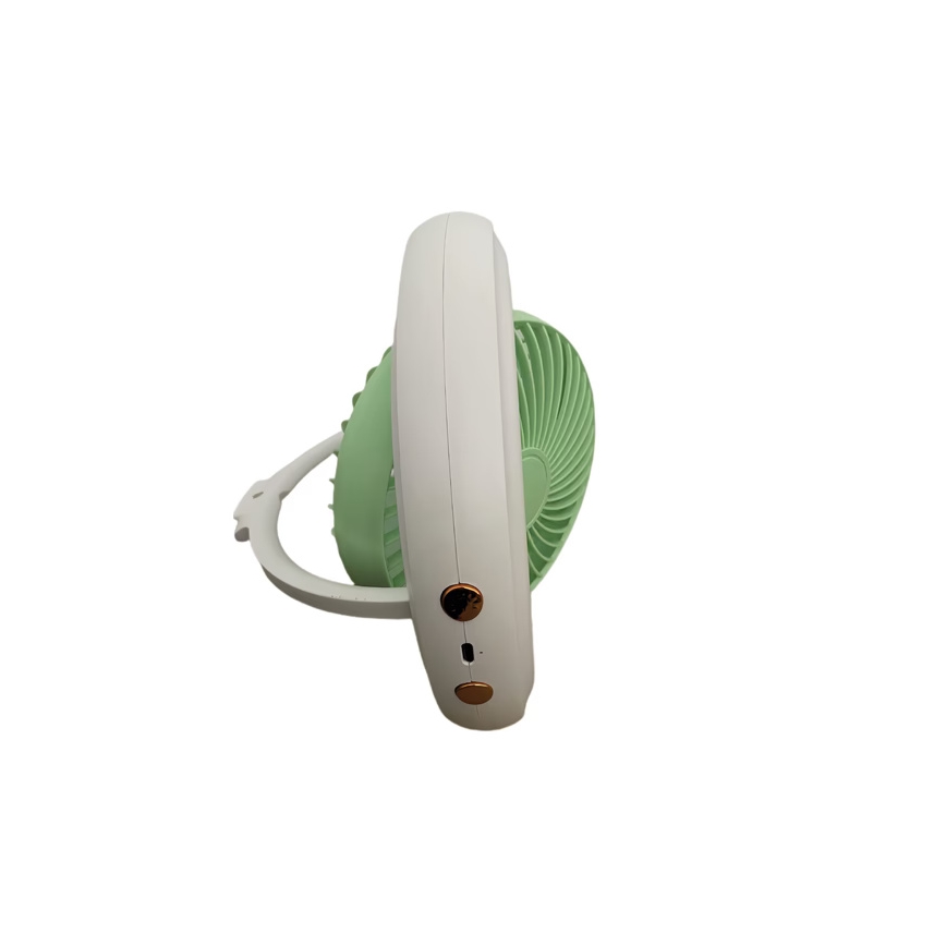 Ventilateur de bureau rechargeable 4W/5V 1200 mAh blanc