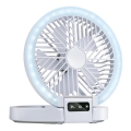 Ventilateur de bureau rechargeable à LED 3,7 V 1200 mAh