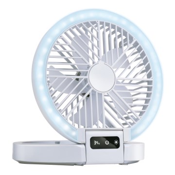 Ventilateur de bureau rechargeable à LED 3,7 V 1200 mAh