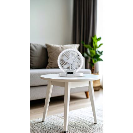 Ventilateur de bureau rechargeable à LED 3,7 V 1200 mAh