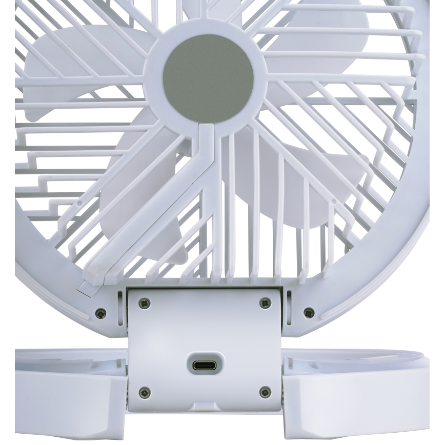 Ventilateur de bureau rechargeable à LED 3,7 V 1200 mAh