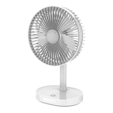 Ventilateur de bureau rechargeable avec lampe LED 3000mA/3,7V USB-C