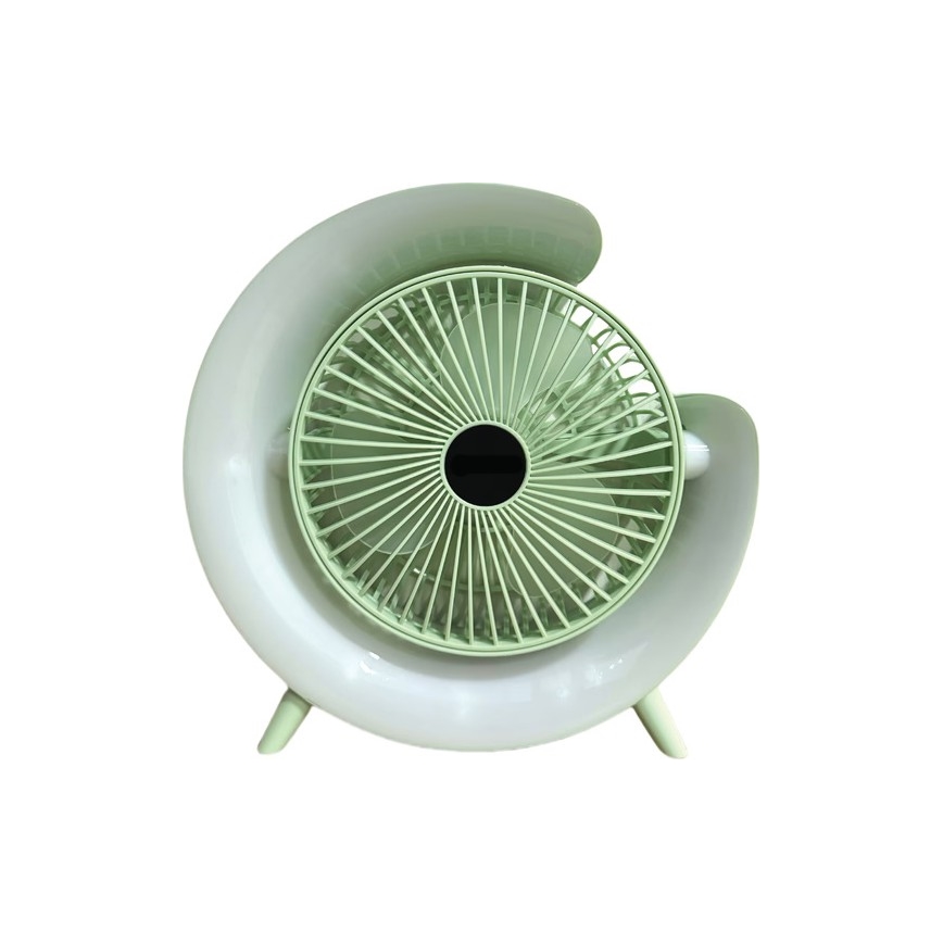 Ventilateur de bureau rechargeable LED RGB 5W/5V 1200 mAh, vert