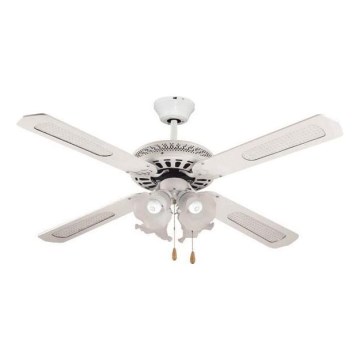 Ventilateur de plafond 4xE27/70W/230V diam. 132 cm blanc