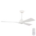 Ventilateur de plafond d. 132 cm IP44 blanc + Télécommande