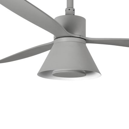 Ventilateur de plafond AMELIA L CONE LED 20W 230V 2700/3500/5000K gris 132 cm Wi-Fi Tuya + télécommande