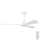 Ventilateur de plafond Ø 132 cm IP44 blanc + télécommande