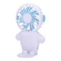 Ventilateur de poche rechargeable 4,5W/5V 300 mAh blanc/bleu