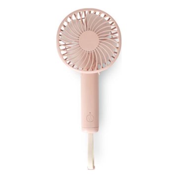 Ventilateur de poche rechargeable 5 W/5 V 1200 mAh rose