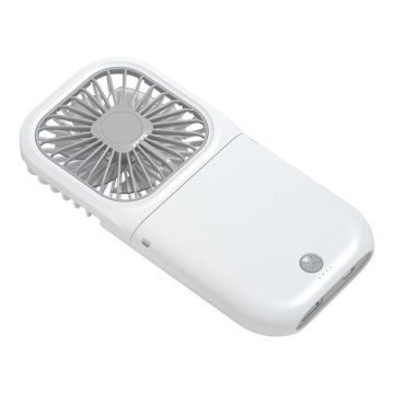 Ventilateur de poche rechargeable 5 W/5 V 2500 mAh blanc
