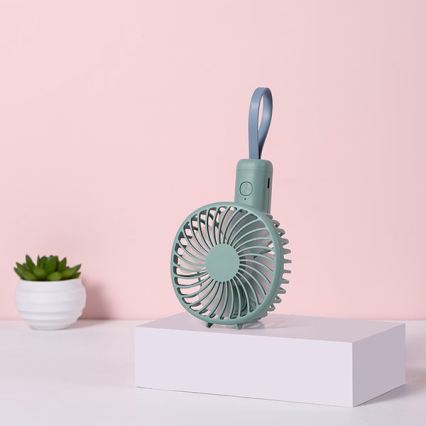 Ventilateur de poche rechargeable 5W/5V 1200 mAh kaki