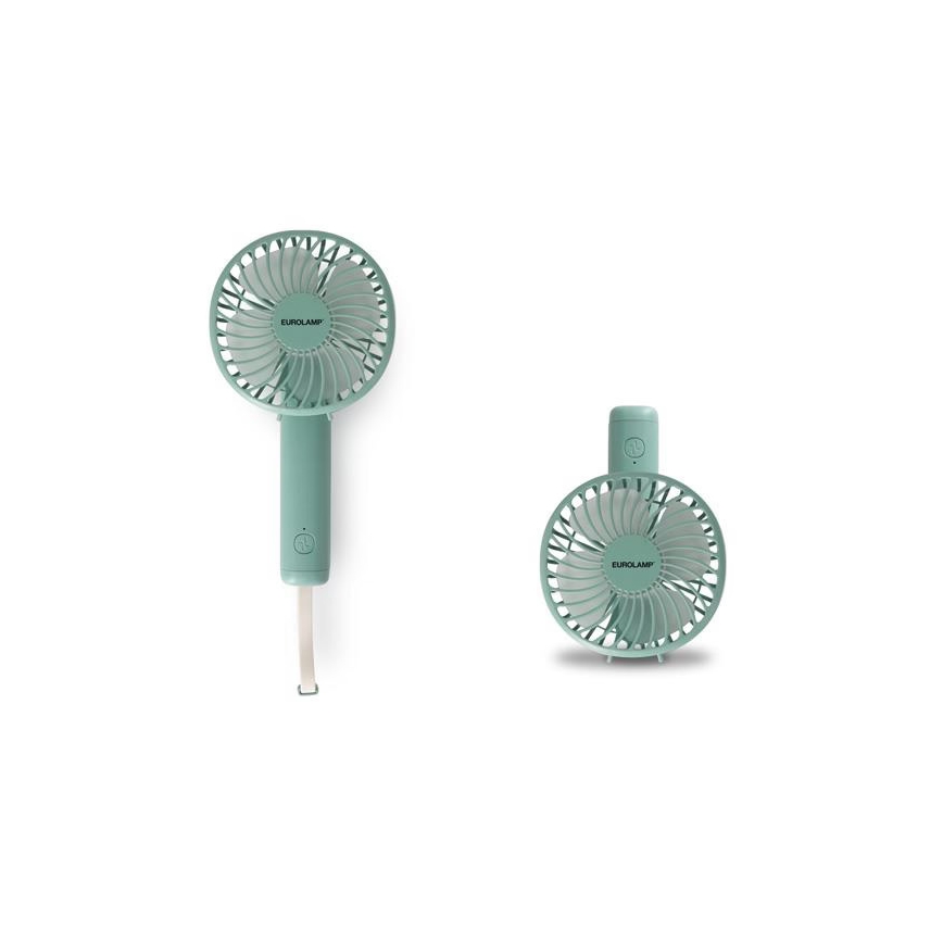 Ventilateur de poche rechargeable 5W/5V 1200 mAh kaki