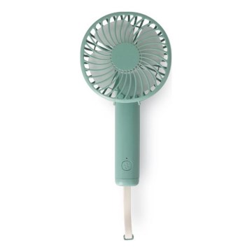 Ventilateur de poche rechargeable 5W/5V 1200 mAh turquoise