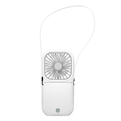 Ventilateur de poche rechargeable 5W/5V 2500 mAh blanc