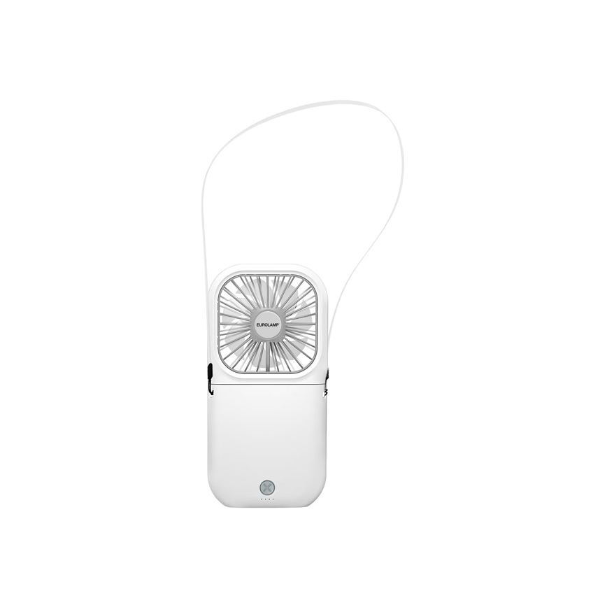 Ventilateur de poche rechargeable 5W/5V 2500 mAh blanc