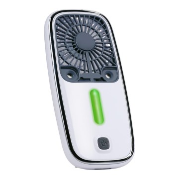 Ventilateur de poche rechargeable à LED RGB avec fonction brumisation 3,7 V 1200 mAh