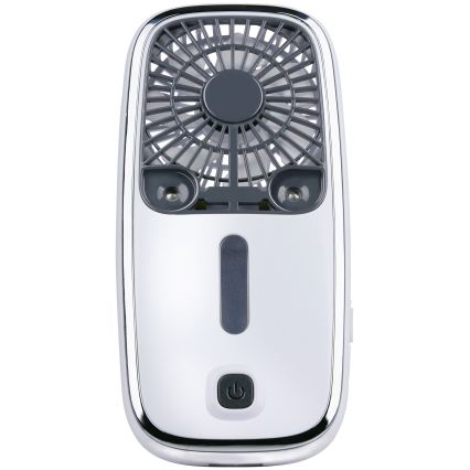 Ventilateur de poche rechargeable à LED RGB avec fonction brumisation 3,7 V 1200 mAh