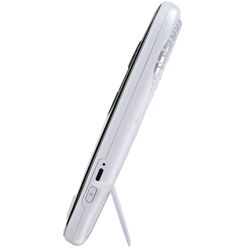 Ventilateur de poche rechargeable à LED RGB avec fonction brumisation 3,7 V 1200 mAh