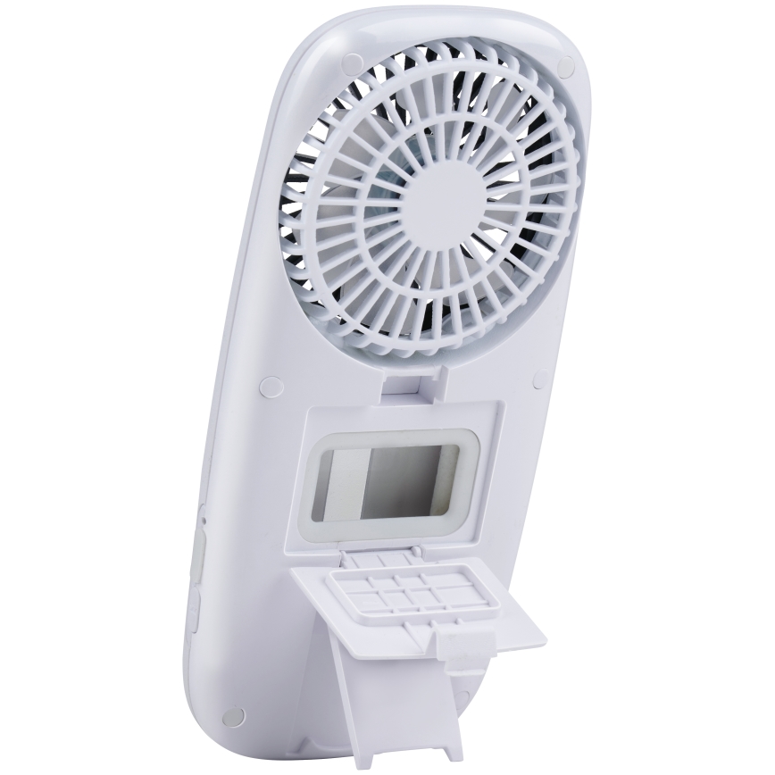 Ventilateur de poche rechargeable à LED RGB avec fonction brumisation 3,7 V 1200 mAh