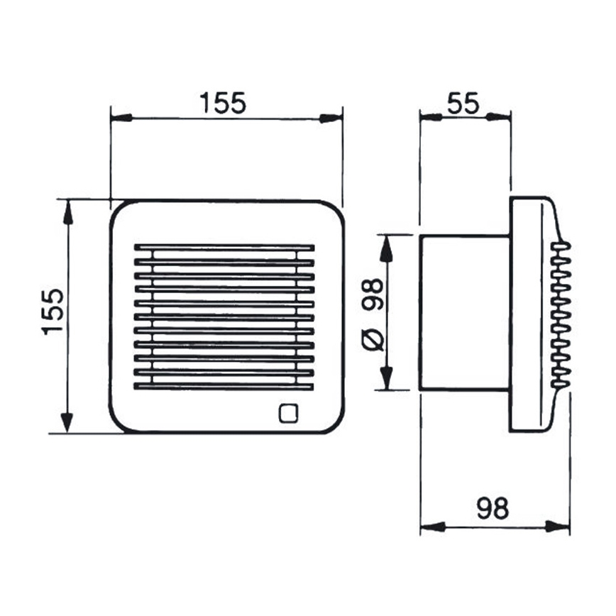 Ventilateur de salle de bain EDM-100 17W/230V IP44