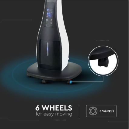 Ventilateur de sol avec pulvérisateur 80W/230V noir+ télécommande