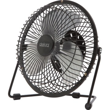 Ventilateur de table 1,75 W / 5 V USB Ø 18 cm noir