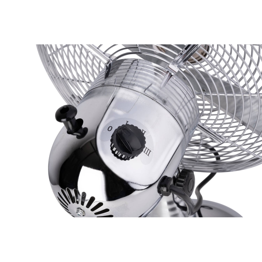 Ventilateur de table 35W/230V d. 30 cm chrome brillant