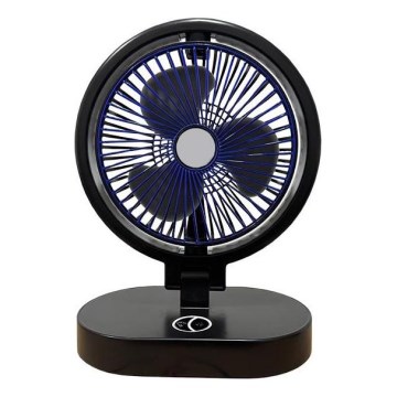 Ventilateur de table rechargeable 5W/5V 1200 mAh noir