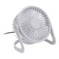 Ventilateur de table USB Ø 15 cm blanc