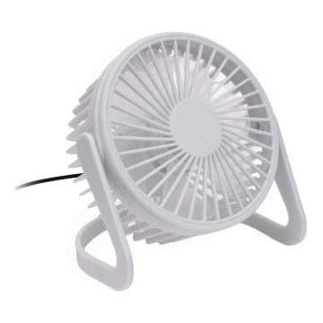 Ventilateur de table USB Ø 15 cm blanc