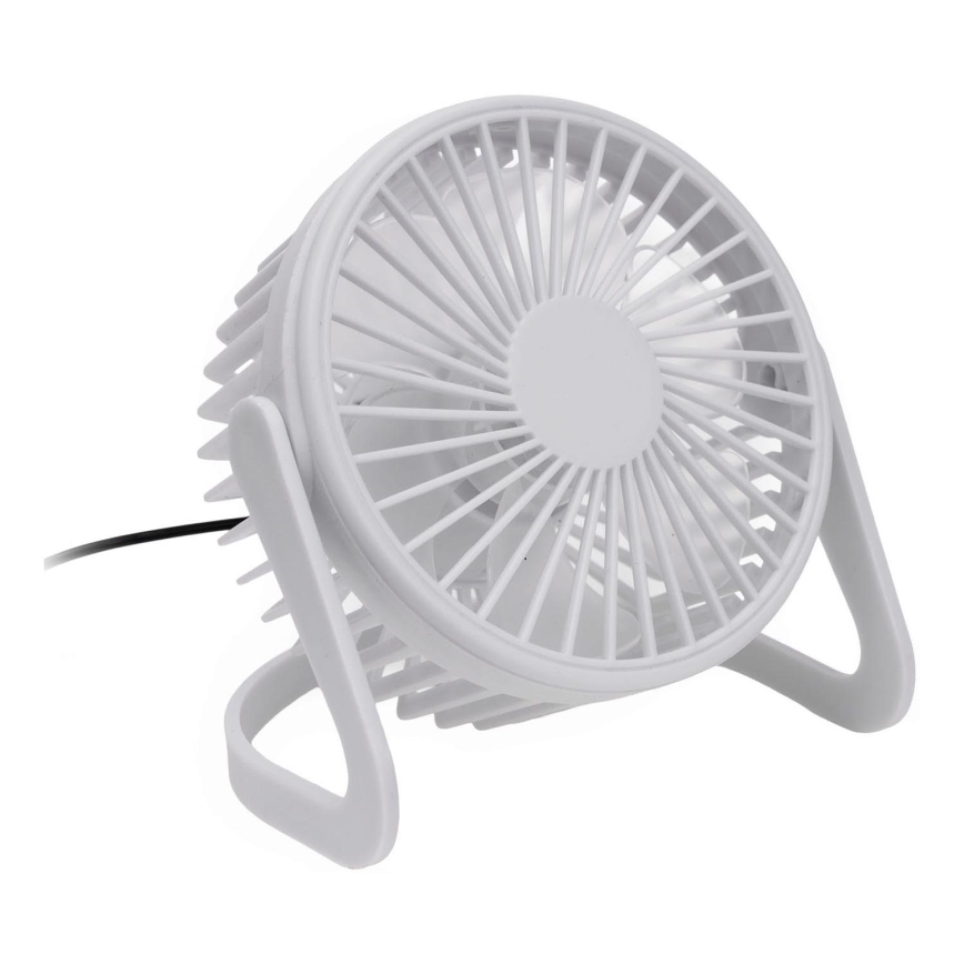 Ventilateur de table USB Ø 15 cm blanc