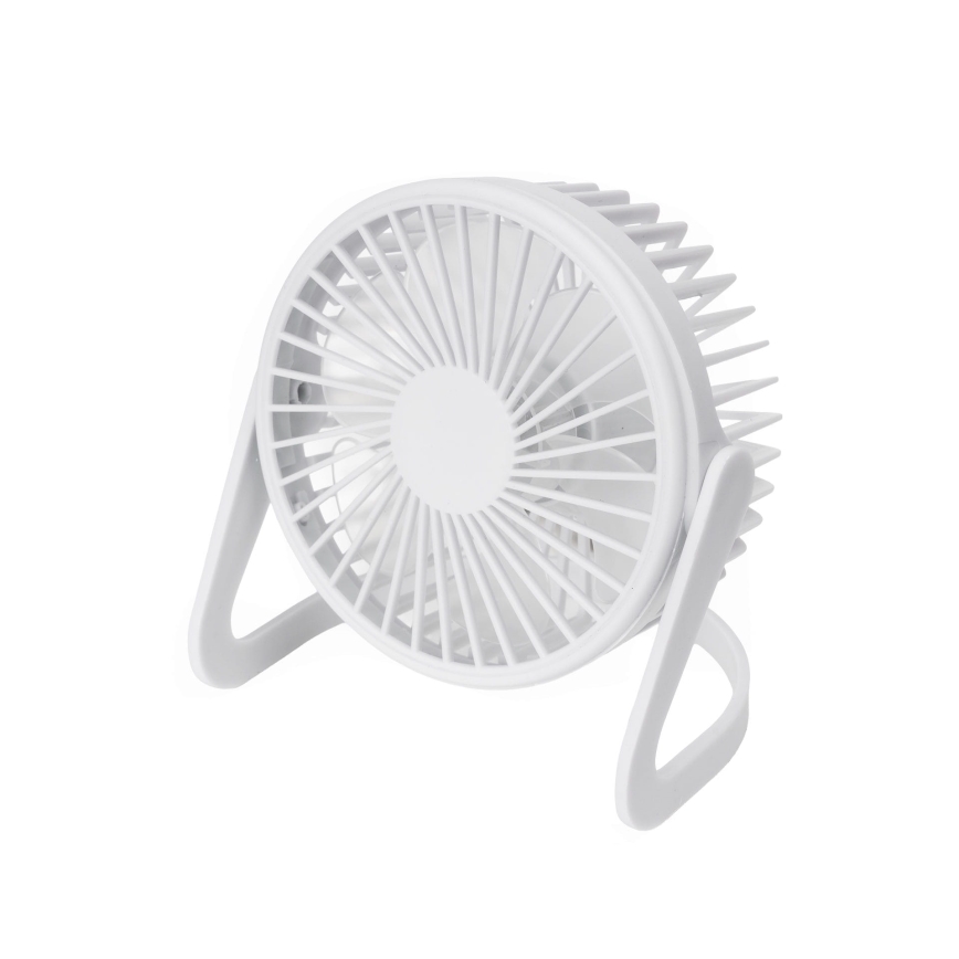 Ventilateur de table USB Ø 15 cm blanc