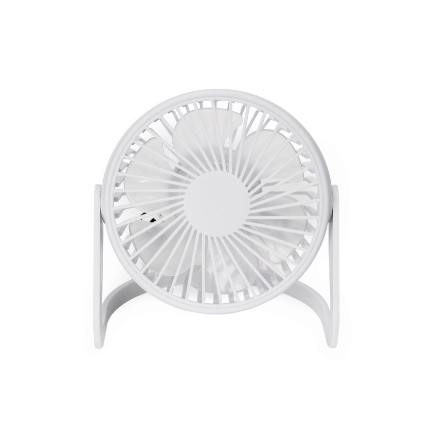 Ventilateur de table USB Ø 15 cm blanc