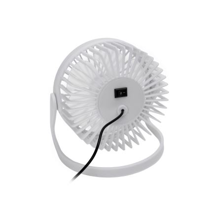 Ventilateur de table USB Ø 15 cm blanc