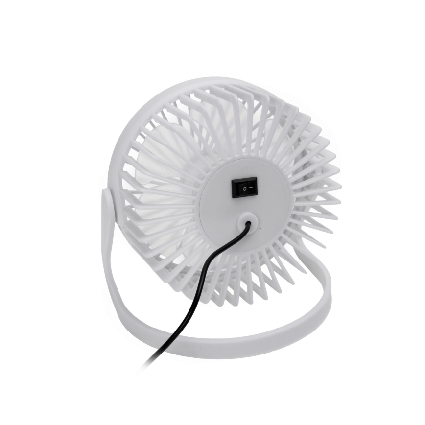 Ventilateur de table USB Ø 15 cm blanc