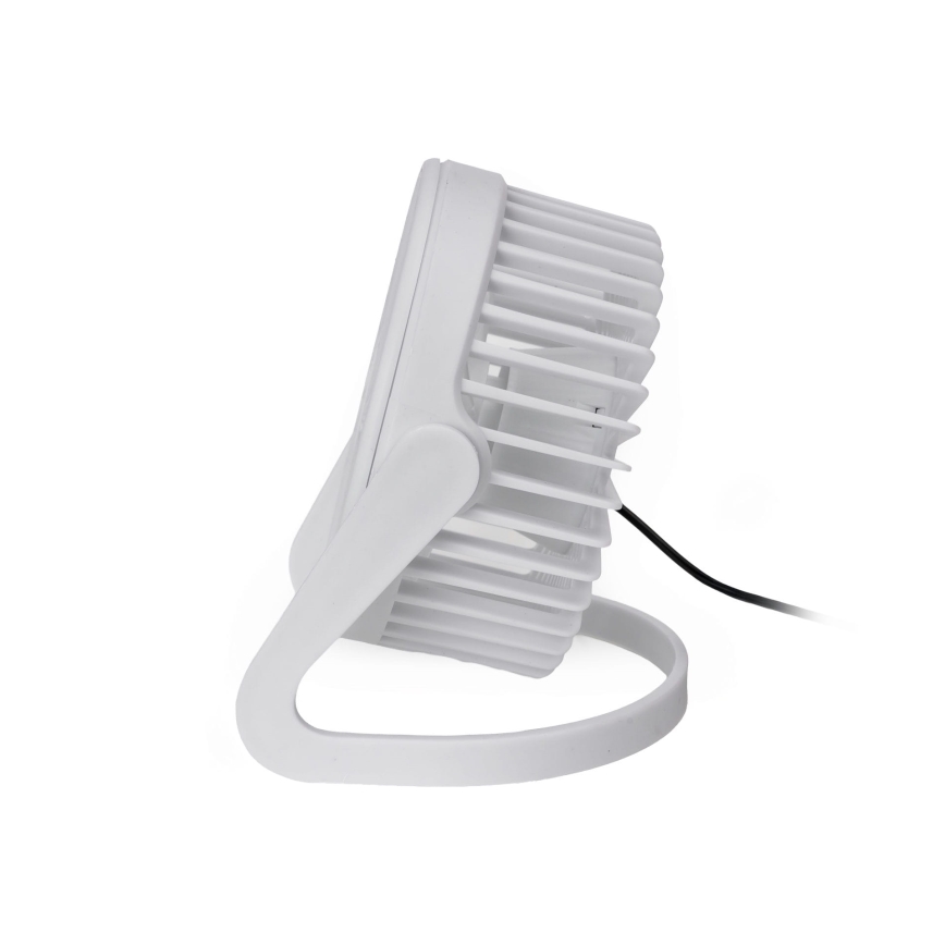 Ventilateur de table USB Ø 15 cm blanc