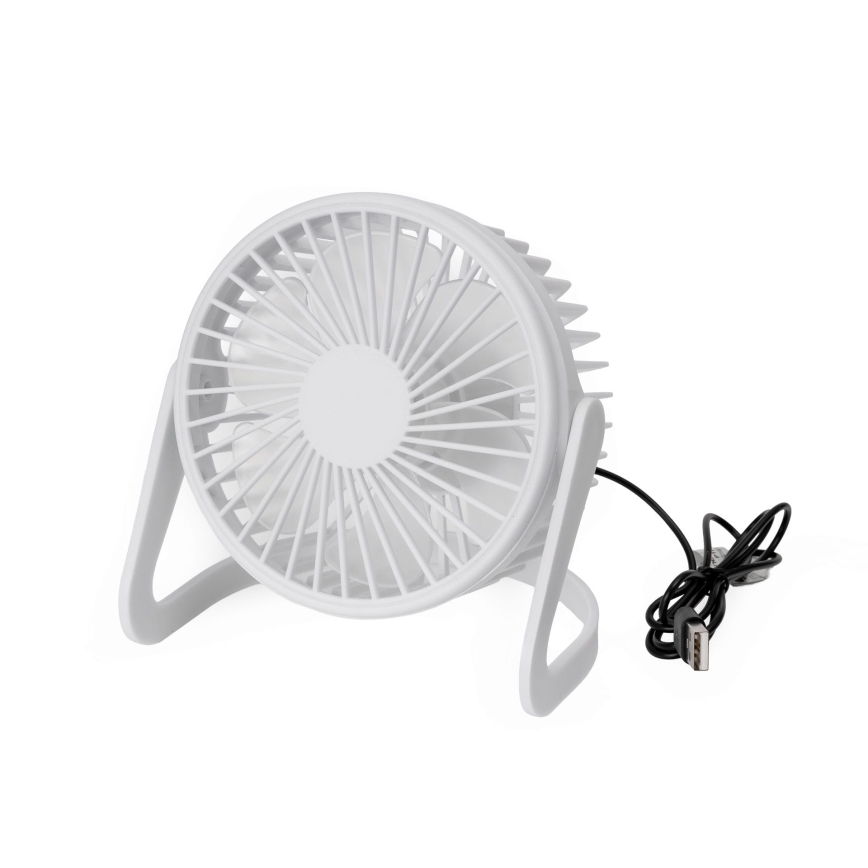 Ventilateur de table USB Ø 15 cm blanc
