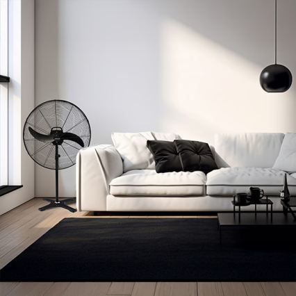 Ventilateur industriel sur pied 115W/230V diam. 66 cm noir