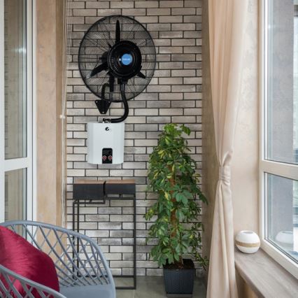 Ventilateur mural 200 W / 230 V, Ø 65 cm, noir