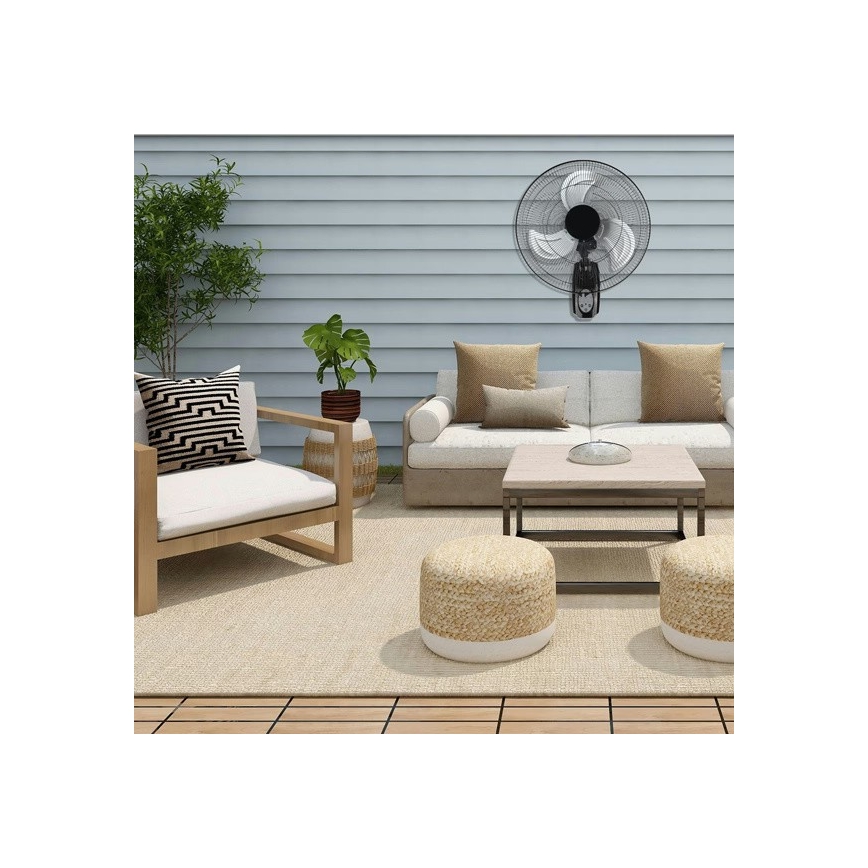 Ventilateur mural 90W/230V Ø 50 cm noir