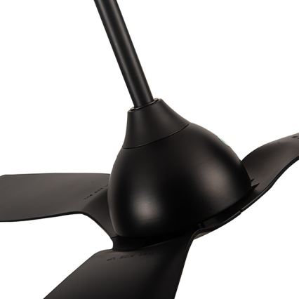 Ventilateur de plafond Ø 132 cm IP44 noir + télécommande