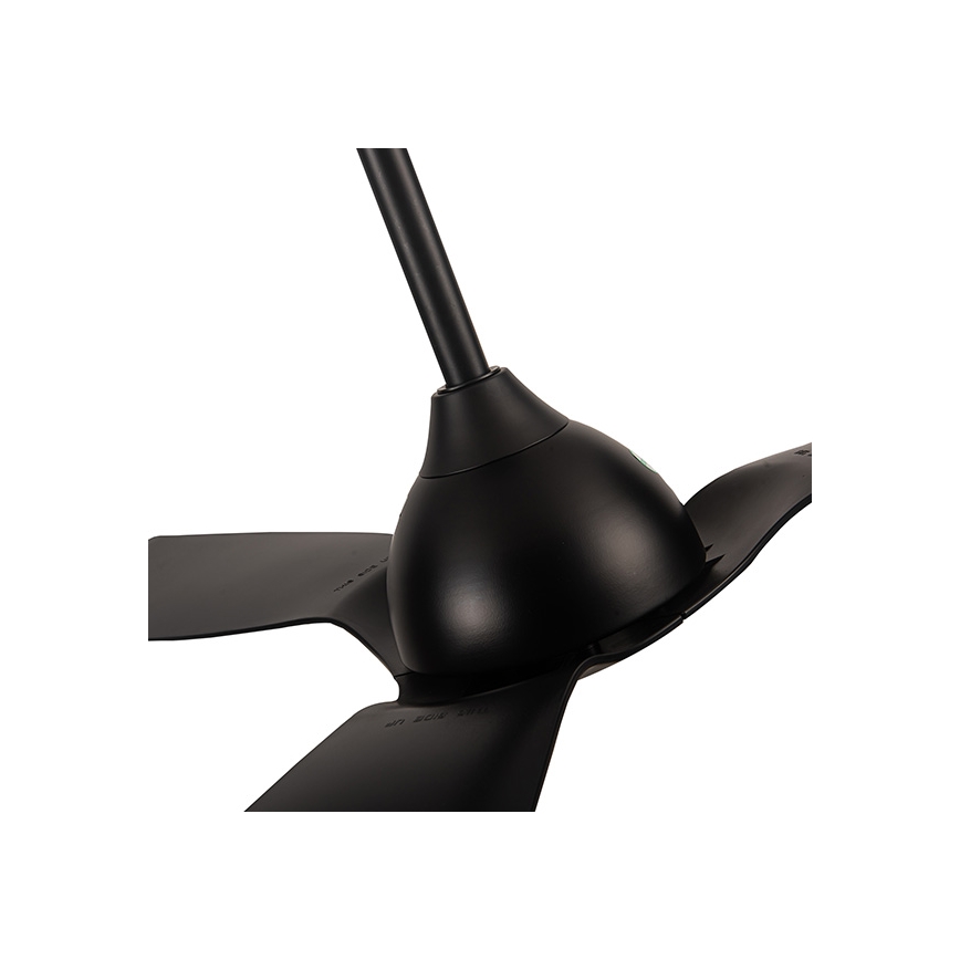 Ventilateur de plafond Ø 132 cm IP44 noir + télécommande