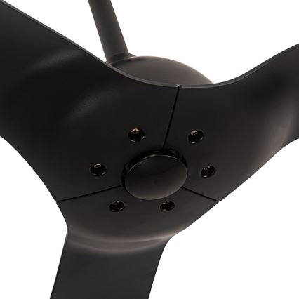 Ventilateur de plafond Ø 132 cm IP44 noir + télécommande