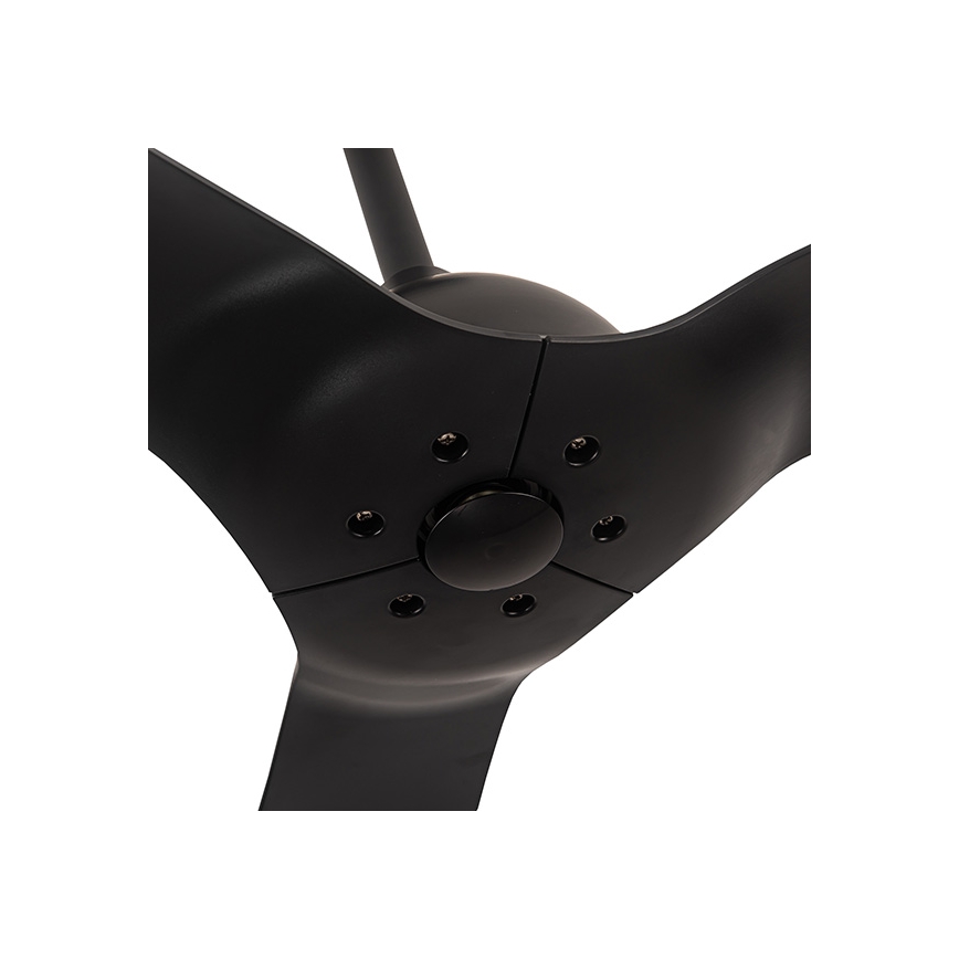 Ventilateur de plafond Ø 132 cm IP44 noir + télécommande