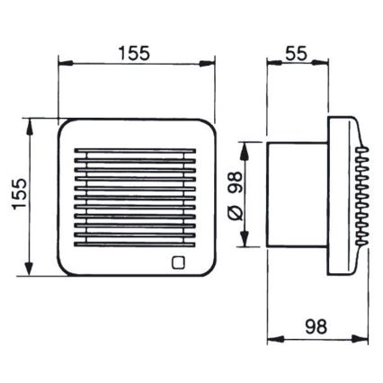 Ventilateur salle de bain EDM-100 17W/230V IP44