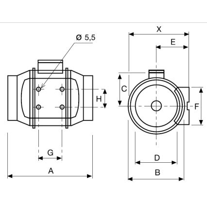 Ventilateur salle de bain TD-250/100 24W/230V IP44