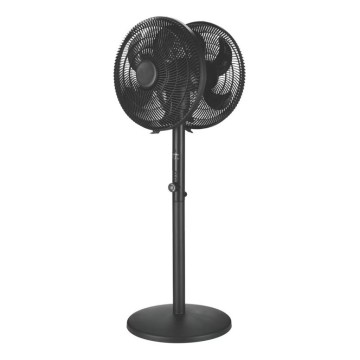 Ventilateur sur pied 120W/230V 2x Ø 40 cm noir + télécommande